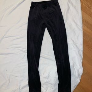 Velvet black dress leggings